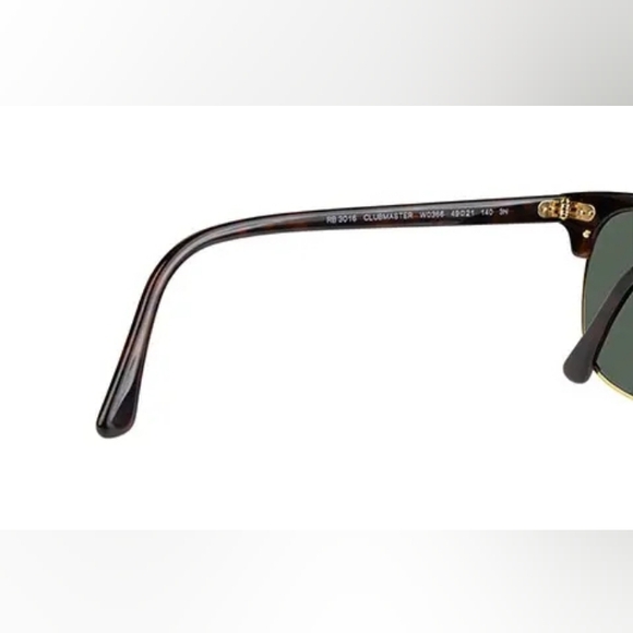 Ray Ban Clubmaster Green G15 Lenses RB3016 Tortoise Frame - Picture 6 of 15
